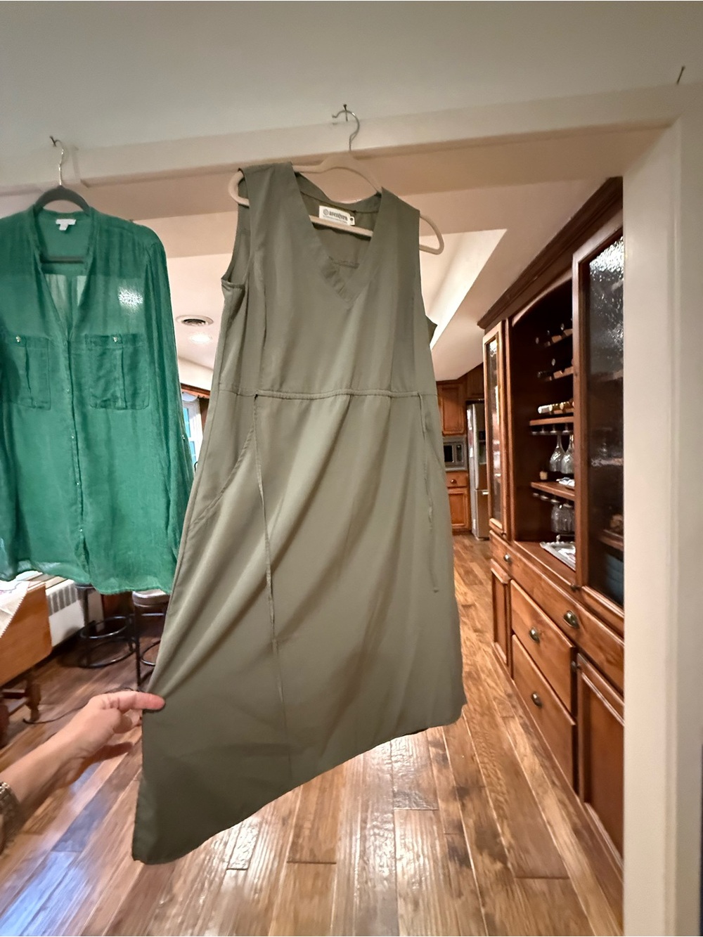 Aventura khaki green tank dress.